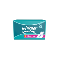 Whisper Maxi fit Wings Sanitary Pads for Women, Large, 15 Napkins